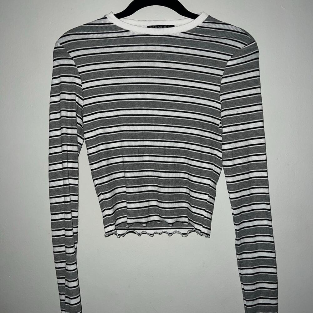 Mandee stripped top size medium